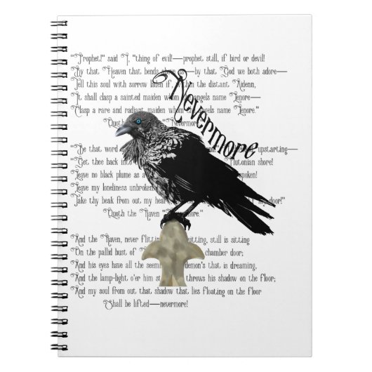 Edgar Allan Poe is de Raven Notitieboek (Voorkant)