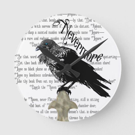 Edgar Allan Poe is de Raven Ronde Klok (Voorkant)