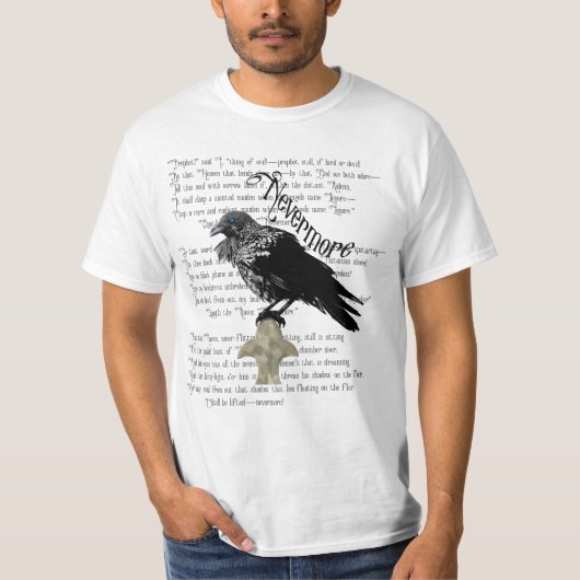 Edgar Allan Poe is de Raven T-shirt (Voorkant)
