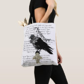 Edgar Allan Poe is de Raven Tote Bag (Dichtbij)