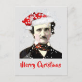 Edgar Allan Poe-kerstkaart Pet Snowflake Briefkaart (Voorkant)