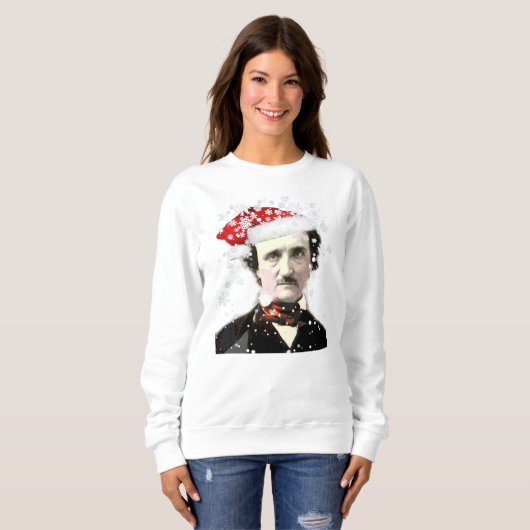 Edgar Allan Poe-kerstPet Snowflake T-Shirt (Voorkant volledig)