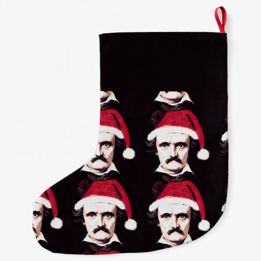 Edgar Allan Poe kerststaart - Gepersonaliseerd Grote Kerstsok (Achterkant)