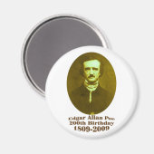 Edgar Allan Poe Magnet (Voorkant / Achterkant)