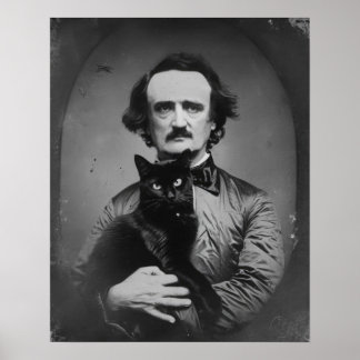 Edgar Allan Poe met De Zwarte Kat Poster