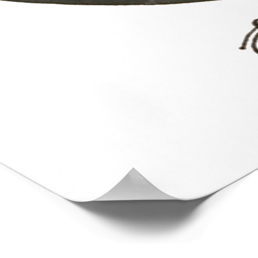 Edgar Allan Poe met handtekening Poster (Hoek)