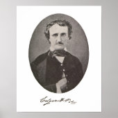 Edgar Allan Poe met handtekening Poster (Voorkant)