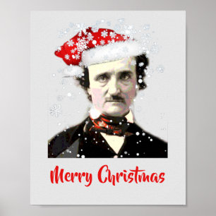 Edgar Allan Poe met kerstmis Pet Snowflake Poster