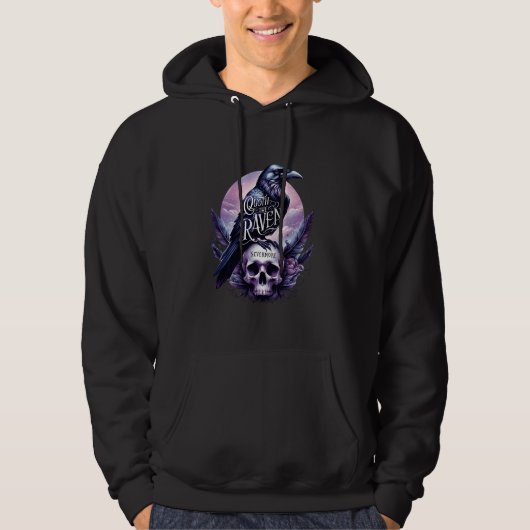Edgar Allan Poe Nevermore Quoth de Raven Hoodie (Voorkant)