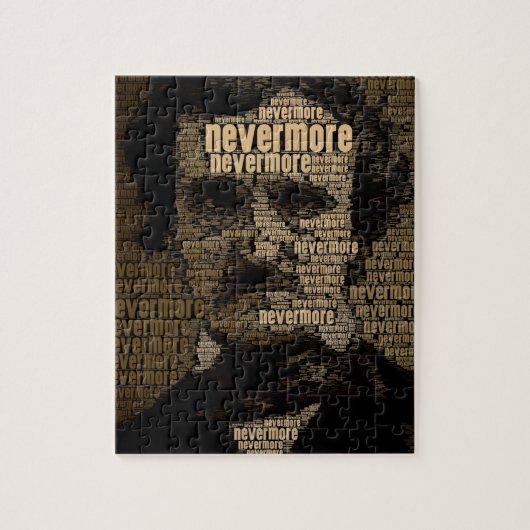 Edgar Allan Poe - Nevermore Typografie Legpuzzel (Verticaal)