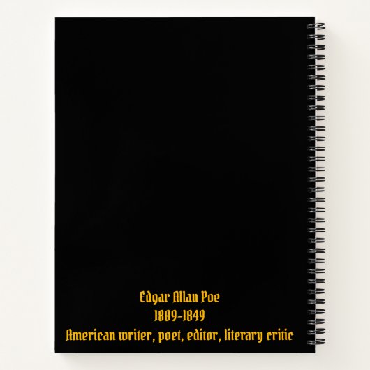 Edgar Allan Poe  Notitieboek (Achterkant)