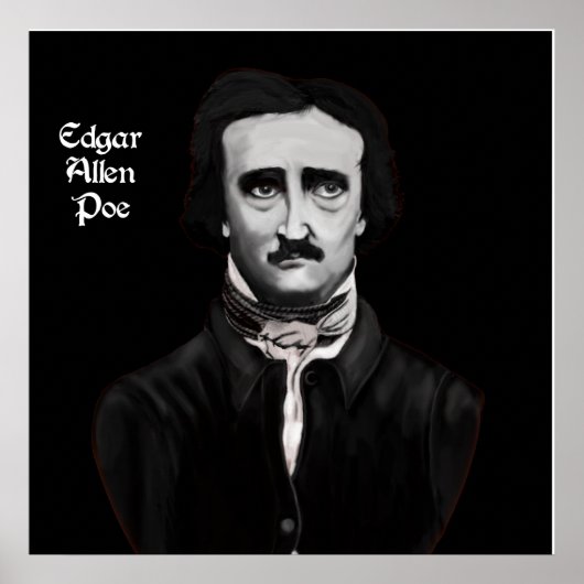 Edgar Allan Poe op Canvas Poster (Voorkant)
