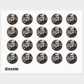 Edgar Allan Poe Origineel Portret Ronde Sticker (Vel)