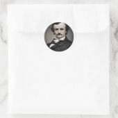 Edgar Allan Poe Origineel Portret Ronde Sticker (Tas)