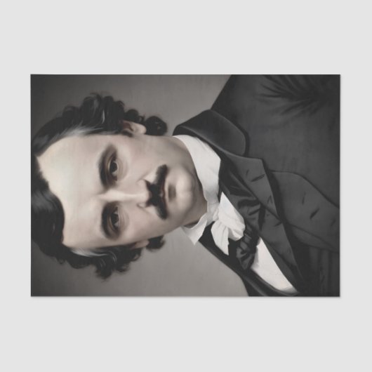 Edgar Allan Poe Origineel Portret Tissuepapier (Voorkant)