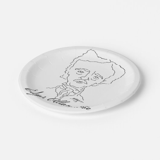 Edgar Allan Poe Paper Borden Papieren Bordje (Gekanteld)