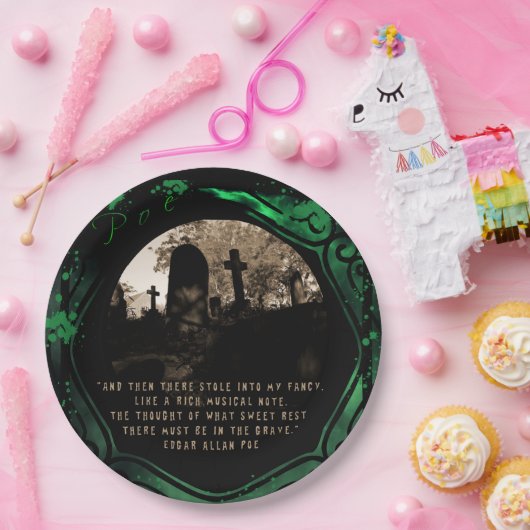 Edgar Allan Poe Papieren Bordje (Feest)