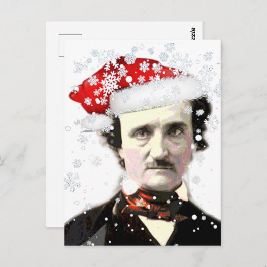 Edgar Allan Poe Pet Snowflake Briefkaart (Voorkant / Achterkant)