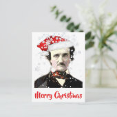 Edgar Allan Poe Pet Snowflake Briefkaart (Staand voorkant)