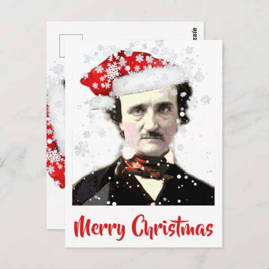 Edgar Allan Poe Pet Snowflake Briefkaart (Voorkant / Achterkant)