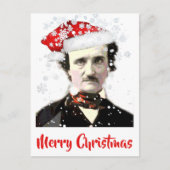 Edgar Allan Poe Pet Snowflake Briefkaart (Voorkant)