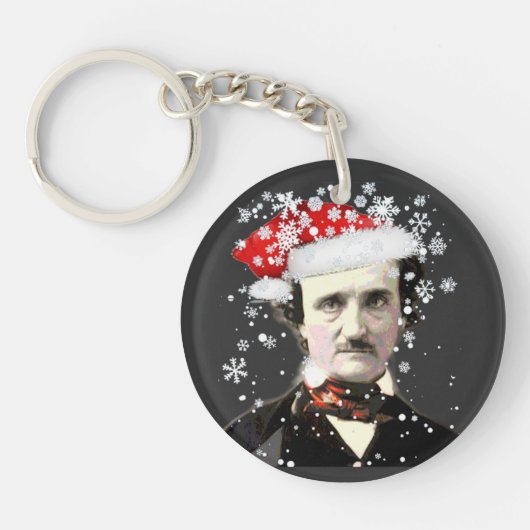Edgar Allan Poe Pet Snowflake Sleutelhanger (Voorkant)