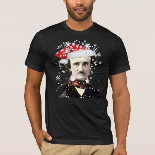 Edgar Allan Poe Pet Snowflake T-shirt (Voorkant)