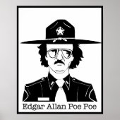Edgar Allan Poe Poe (zwart op wit) Poster (Voorkant)