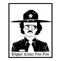 Edgar Allan Poe Poe (zwart op wit)