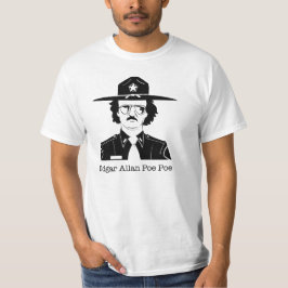 Edgar Allan Poe Poe (zwart op wit) T-shirt