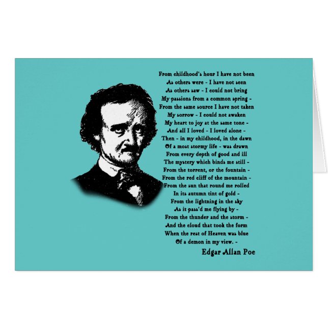 Edgar Allan Poe Poem ALONE (Voorkant Horizontaal)