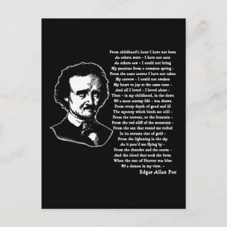 Edgar Allan Poe Poem ALONE Briefkaart