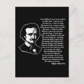 Edgar Allan Poe Poem ALONE Briefkaart (Voorkant)