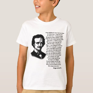 Edgar Allan Poe Poem ALONE T-shirt