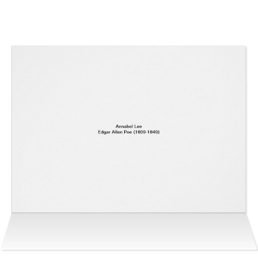 Edgar Allan Poe Poem Annabel Lee (Binnen Horizontaal (Boven))