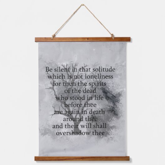 Edgar Allan Poe Poem Donkere Gothic Halloween Hangend Wandkleed (Voorkant)
