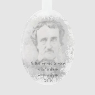 Edgar Allan Poe Poet Auteur Dream in een droom Ornament
