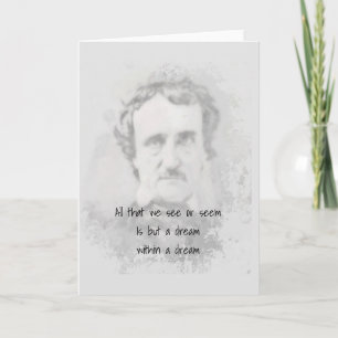 Edgar Allan Poe Poet Author Dream in een droom Kaart