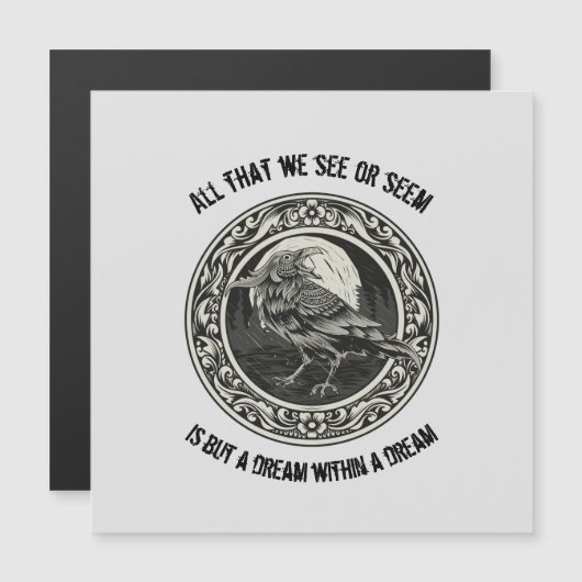 Edgar Allan Poe Poet Author Dream Raven Medallion (Voorkant / Achterkant)