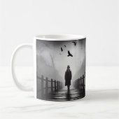 Edgar Allan Poe Poet Bridge Ravens Foggy Spooky Koffiemok (Links)