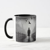 Edgar Allan Poe Poet Bridge Ravens Foggy Spooky Mok (Links)