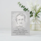 Edgar Allan Poe Poet Melancholy Quote Briefkaart (Staand voorkant)