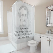 Edgar Allan Poe Poet Melancholy Quote Douchegordijn (In situ)