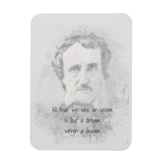 Edgar Allan Poe Poet Quote Dream in een droom Magneet (Verticaal)