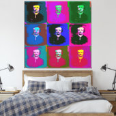 Edgar Allan Poe Pop Art Canvas Afdruk (Insitu (Slaapkamer))