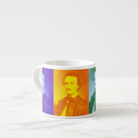 Edgar Allan Poe Pop Art Espresso Mok (Links)