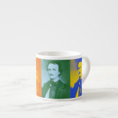 Edgar Allan Poe Pop Art Espresso Mok (Voorkant rechts)