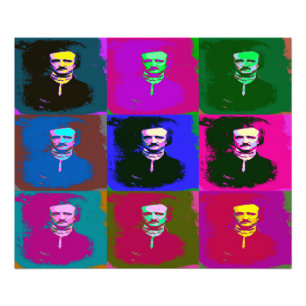 Edgar Allan Poe Pop Art Foto Afdruk