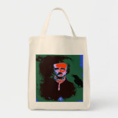 Edgar Allan Poe Pop Art Grote Canvas tas (Voorkant)