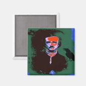Edgar Allan Poe Pop Art Magneet (Voorkant / Achterkant)